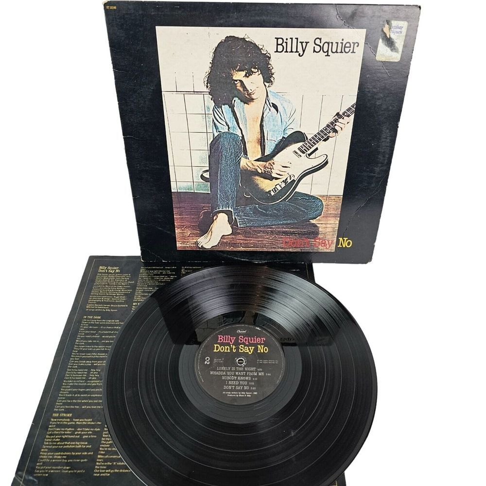 Bill Squier Don't Say No Vintage Vinyl Record Classic Rock GUC